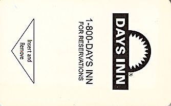 Hotel Keycard Days Inn Generic Front