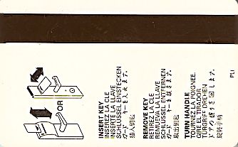 Hotel Keycard Days Inn Generic Back