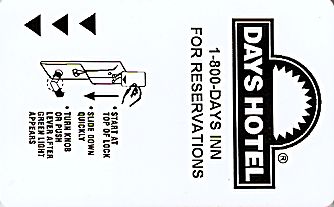 Hotel Keycard Days Inn Generic Front