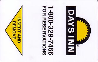 Hotel Keycard Days Inn Generic Front