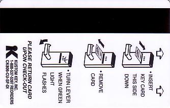 Hotel Keycard Days Inn Generic Back
