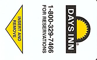 Hotel Keycard Days Inn Generic Front