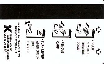 Hotel Keycard Days Inn Generic Back