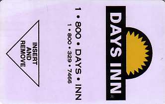 Hotel Keycard Days Inn Generic Front