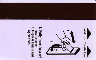 Hotel Keycard Days Inn Generic Back