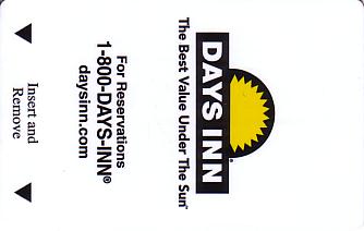 Hotel Keycard Days Inn Generic Front