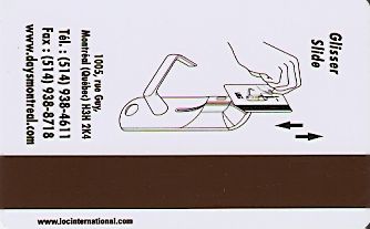 Hotel Keycard Days Inn Montreal Canada Back