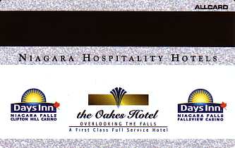 Hotel Keycard Days Inn Niagara Falls Canada Back