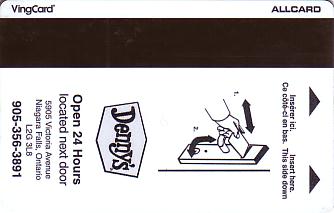 Hotel Keycard Days Inn Niagara Falls Canada Back