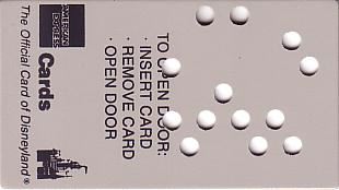 Hotel Keycard Disney Hotels Disneyland U.S.A. Back