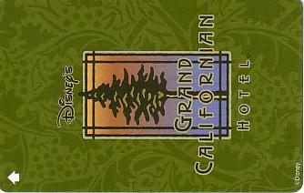 Hotel Keycard Disney Hotels Grand Californian U.S.A. Front