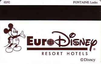 Hotel Keycard Disney Hotels Paris France Back