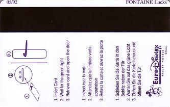 Hotel Keycard Disney Hotels Paris France Back
