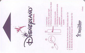 Hotel Keycard Disney Hotels Paris France Front