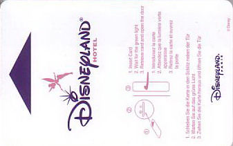 Hotel Keycard Disney Hotels Paris France Front