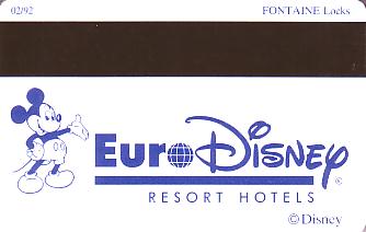Hotel Keycard Disney Hotels Paris France Back