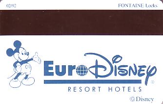 Hotel Keycard Disney Hotels Paris France Back