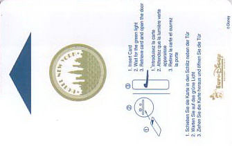 Hotel Keycard Disney Hotels Paris France Front
