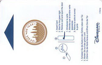 Hotel Keycard Disney Hotels Paris France Front