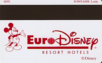 Hotel Keycard Disney Hotels Paris France Back