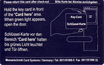 Hotel Keycard Dorint Generic Back