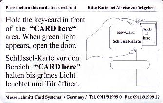 Hotel Keycard Dorint Generic Back