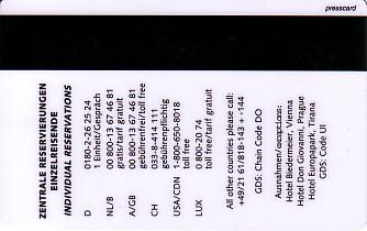 Hotel Keycard Dorint Prague Czech Republic Back