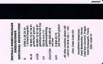 Hotel Keycard Dorint Prague Czech Republic Back