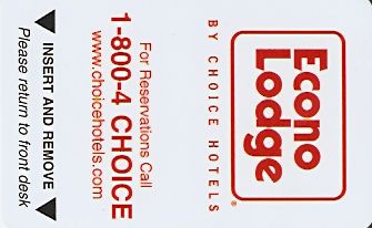 Hotel Keycard Econo Lodge Generic Front