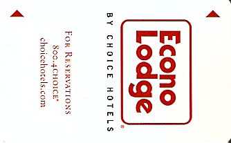 Hotel Keycard Econo Lodge Generic Front