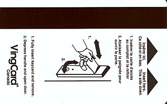 Hotel Keycard Econo Lodge Generic Back