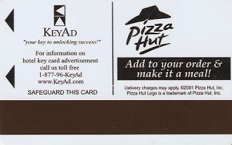 Hotel Keycard Econo Lodge Generic Back