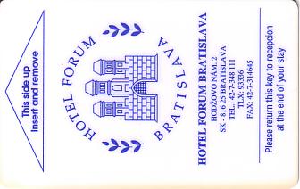 Hotel Keycard Forum Hotel Bratislava Slovakia Front