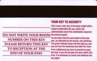 Hotel Keycard Forum Hotel London United Kingdom Back