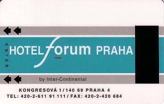 Hotel Keycard Forum Hotel Prague Czech Republic Front