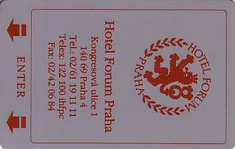 Hotel Keycard Forum Hotel Prague Czech Republic Front