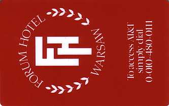 Hotel Keycard Forum Hotel Warsaw Poland Front