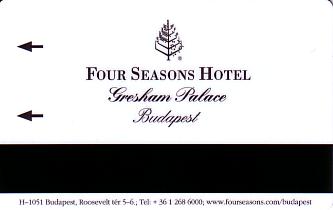 Hotel Keycard Four Seasons Budapest Hungary Back