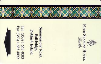 Hotel Keycard Four Seasons Dublin Ireland Front
