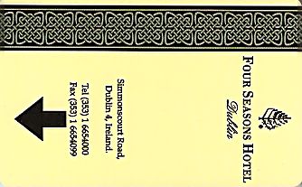 Hotel Keycard Four Seasons Dublin Ireland Front