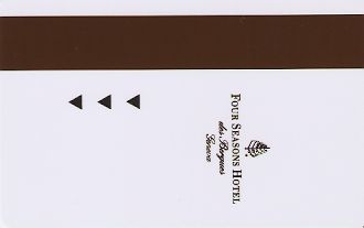 Hotel Keycard Four Seasons Geneva Switzerland Back