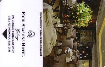 Hotel Keycard Four Seasons Sydney Australia Front