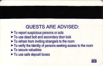 Hotel Keycard Four Points Hotels Generic Back