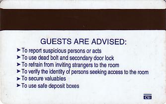 Hotel Keycard Four Points Hotels Generic Back