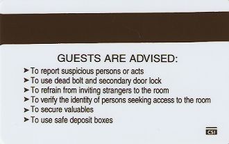 Hotel Keycard Four Points Hotels Generic Back