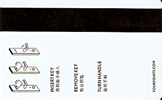 Hotel Keycard Four Points Hotels Generic Back