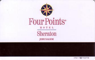 Hotel Keycard Four Points Hotels Jerusalem Israel Back