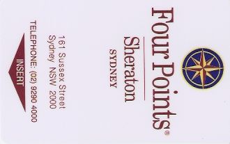 Hotel Keycard Four Points Hotels Sydney Australia Front