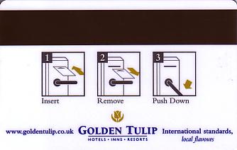 Hotel Keycard Golden Tulip Generic Back