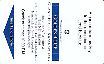 Hotel Keycard Golden Tulip Amsterdam Netherlands Front